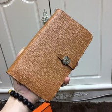 Hermes Dogon Portemonnee Togo Leer H001 Bruin