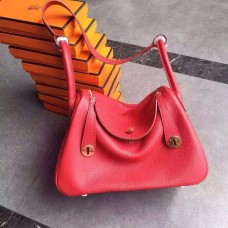 Hermes Lindy handtas 30cm rood goud