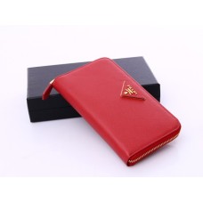 Prada-1M0506-Portemonnees-in-Helder-Rood