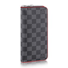 Louis Vuitton Zippy Portemonnee Verticaal N63304 Damier Graphite Canvas