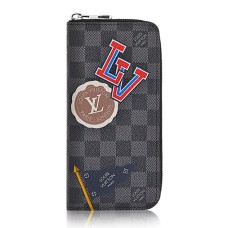 Louis Vuitton Zippy Portemonnee Verticale N64443 Damier Graphite Stickers