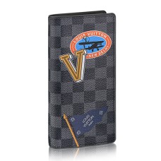 Louis Vuitton Brazza Portemonnee N64438 Damier Graphite Stickers