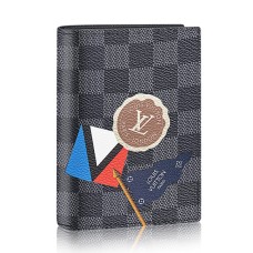 Louis Vuitton Paspoort Cover N61701 Damier Graphite Canvas