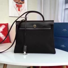 Hermes Herbag 31 cm zwarte canvas tas