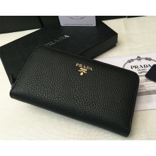 Prada Portemonnee met Rits 1M0506 Zwart
