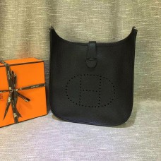 Hermes Evelyne III Togo Leren Crossbodytas Zwart