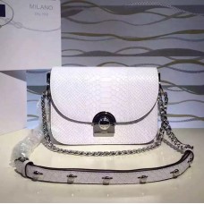 Prada Arcade Tas Slangenleer Wit