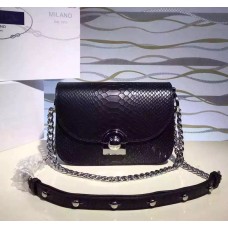 Prada Arcade Tas Slangenleer Zwart