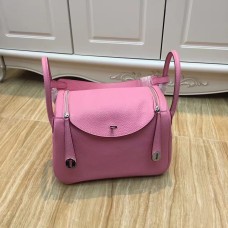 Hermes Lindy 30cm handtas roze zilver