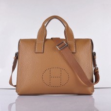 Hermes Kalfsleer 8078 Handtas Licht Koffie Zilver