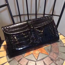 Hermes Jige Clutch 29cm Croco Zwart