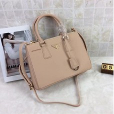 Prada Galleria Tas 1801 Saffiano Leer 30cm Nude
