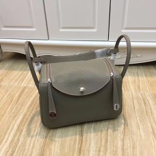 Hermes Lindy 30cm handtas grijs zilver