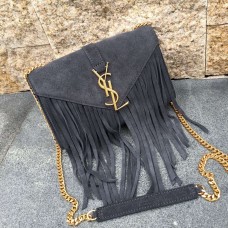 YSL Suède Tassel Tassel 22 cm Grijs