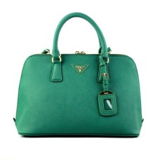 Prada 0812 donkergroene draagtas met kruispatroon