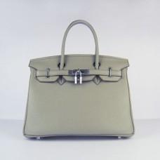 Hermes Birkin 30cm Togo lederen handtassen donkergrijs zilver