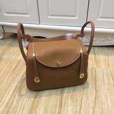 Hermes Lindy 30cm handtas camel goud