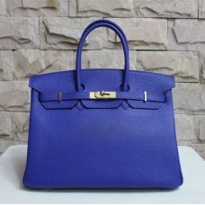 Hermes Birkin 35cm Togo lederen handtas elektrisch blauw goud