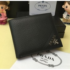 Prada Leren Heren Portemonnee 0336 Zwart