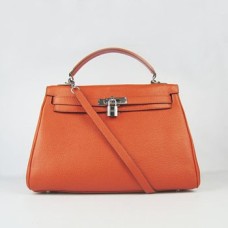 Hermes Kelly 32cm Togo leer 6108 oranje zilver