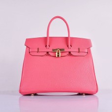 Hermes Birkin 35cm Togo lederen handtassen Lip Pink Golden