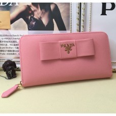 Prada Portemonnee Met Rits Rond L0506 Roze