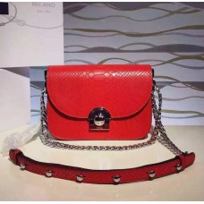 Prada Arcade Tas Slangenleer Rood