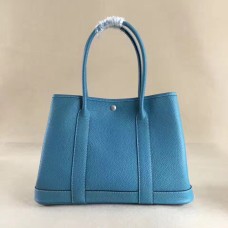 Hermes Garden Party handtas klein 31cm blauw