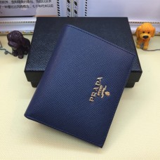 Prada 1M0204 Kleine Portemonnee Saffiano Leder Navy