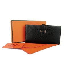Hermes kalfsleer Portemonnee H005 zwart