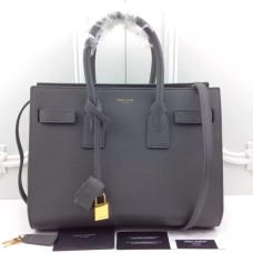 YSL Grijze Downtown Tote Koe Lederen Tassen