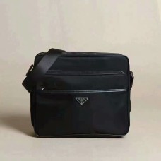 Prada heren canvas crossbody tas 1028 zwart