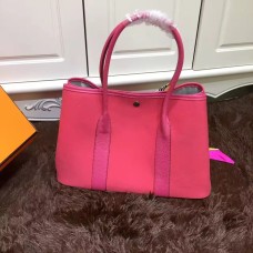 Hermes Garden Party 36cm canvas handtas felroze