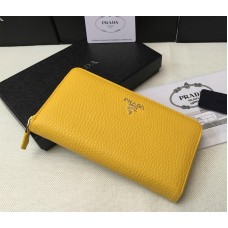 Prada Rits Portemonnee 1M0506 Geel
