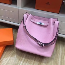 Hermes So Kelly 28cm Togo lederen schoudertas roze zilver