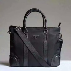 Prada canvas draagtas voor heren 0012 zwart