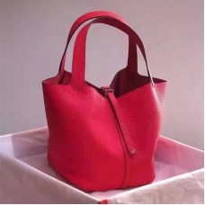 Hermes Picotin Lock Togo Leer Rood
