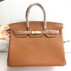 Hermes Birkin 35cm Togo lederen handtassen camel goud