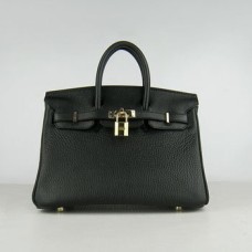 Hermes Birkin 25cm Handtas 6068 zwart gouden