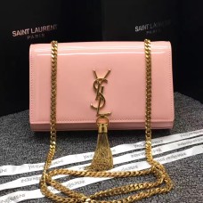 YSL Tassel Chain Bag 22cm Lakleer Roze