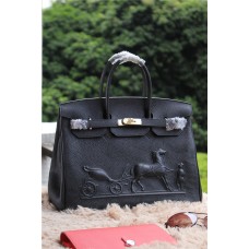 Hermes Birkin Paard Togo Leer Zwart 35cm
