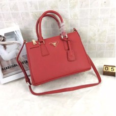 Prada Galleria Tas 1801 Saffiano Leer 30cm Rood