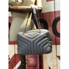 YSL Chain Handtas 27cm Grijs