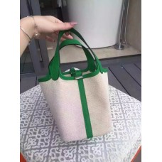 Hermes Picotin Lock Canvas Groen