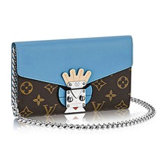 Louis Vuitton M60796 Tribal Mask Chain Portemonnee Monogram Canvas