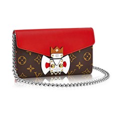 Louis Vuitton M60797 Tribal Mask Chain Portemonnee Monogram Canvas
