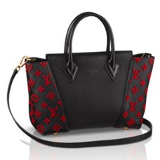 Louis Vuitton M94608 W BB Tote Bag Monogram Velours Veau Cachemire Magnolia Leer