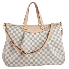 Louis Vuitton N41111 Siracusa GM Schoudertas Damier Azur Canvas