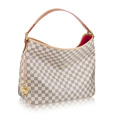 Louis Vuitton N41448 Heerlijke MM Hobo Bag Damier Azur Canvas