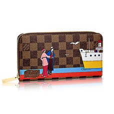 Louis Vuitton N41665 Zippy Portemonnee Damier Ebene Canvas